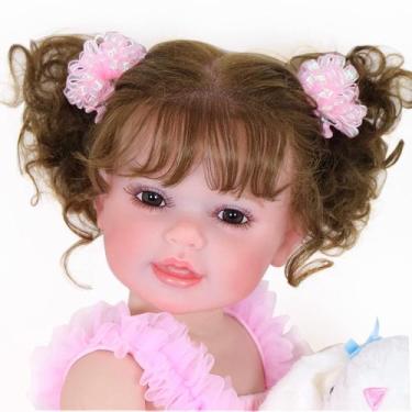 Imagem de Boneca Reborn Toddler Girl WAWA-HAOKEAI Reborn 55 cm com roupa