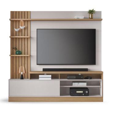 Imagem de Home Theater Braga para TV até 65 Polegadas com LED 1 Porta 4 Nichos F