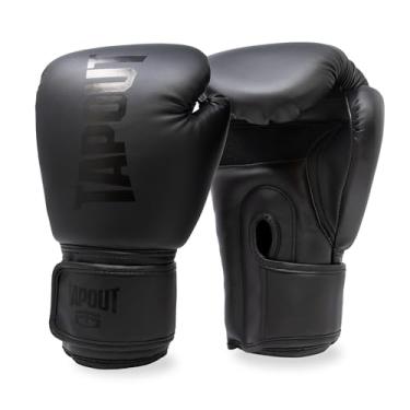 Imagem de TAPOUT Luvas de boxe com palma de malha respirável para homens e mulheres em treinamento, Muay Thai, Kickboxing, Sparring e MMA (340 g, preto)