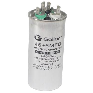 Imagem de Capacitor CBB65 Gallant 45+6MF +-5% 440 VAC