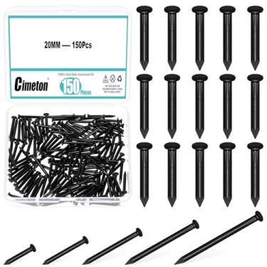 Imagem de Cimeton Pregos de aço para parede de concreto para parede de concreto para drywall de tijolo de concreto (preto, 20 mm)