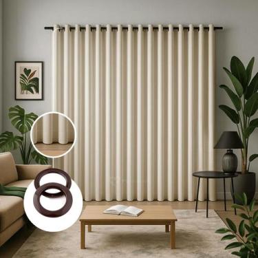 Imagem de Cortina 3 Metros Tecido Oxford Grosso 3,00 X 2,50 Largura Pra Quarto S