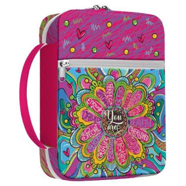Imagem de Bolsa de capa bíblica MYSMOR Floral Portable com alça