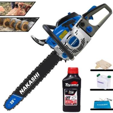 Imagem de Motor Serra Moto Serra Motosserra Nakashi NCS-550 À Gasolina Motor 2T 