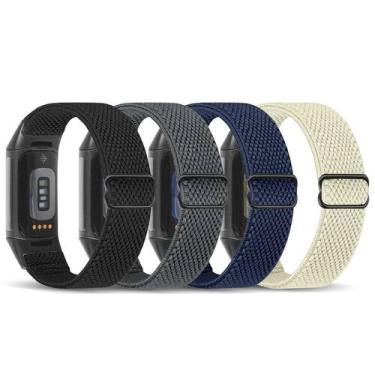 Imagem de Bandas elásticas de nylon para Fitbit Charge 6/Charge 5 da enkic