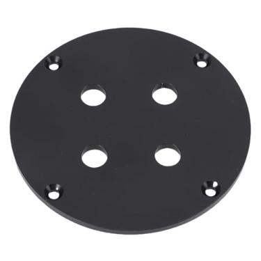 Imagem de VBESTLIFE Placa de Parede de áudio, 4 Orifícios de Encadernação do Alto -falante de Metal para Instalar 1/4 Duplo Em Tomadas de Fone de Ouvido, Gabinete do Alto -falante (Preto)