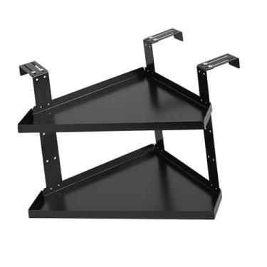 Imagem de IEUDNS Prateleira para Divisória de Escritório, Prateleira de Canto Ajustável em Altura para Divisória, Organizador de Armazenamento, L