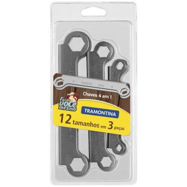 Imagem de Jogo de Chaves de Aperto 4x1 Tramontina com Acabamento 3 Pçs