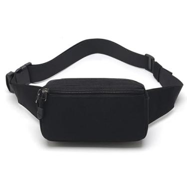 Imagem de Pochete preta para mulheres e homens, pochete moderna à prova d'água com alça ajustável para viagens, caminhadas, corrida, ciclismo., Preto, negócios, casual