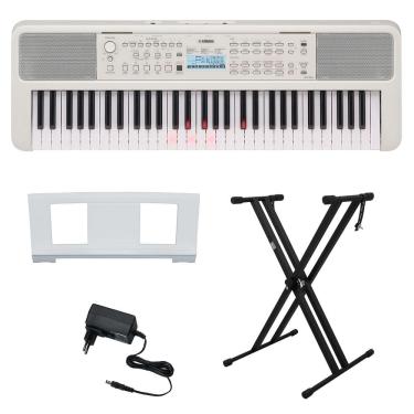 Imagem de Kit Teclado Portátil 61 Teclas Sensitivas Iluminadas EZ 310 Yamaha com Suporte em X