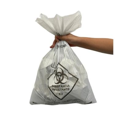 Imagem de Saco Para Lixo Hospitalar Infectante C/100Un 100 Litros