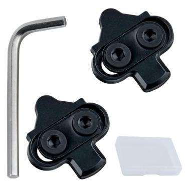 Imagem de SPD Cleats Conjunto de chuteiras de bicicleta compatível com Shimano SPD & Look X-Track Pedais para spinning Indoor Cycling e Mountain Biking com caixa organizadora e chave hexagonal com alça em L