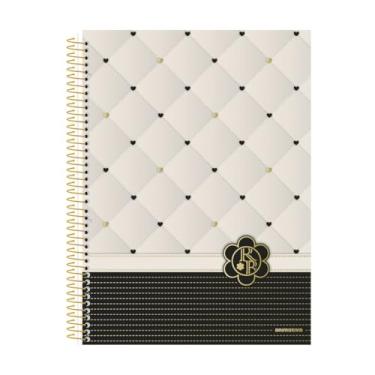 Imagem de Caderno Universitário Escolar Rebecca Bonbon Coleção 2026-10 Matéria 160 Folhas Animativa (Bege)