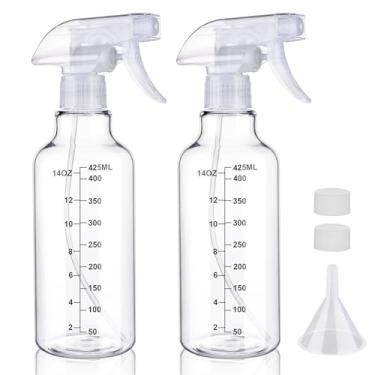 Imagem de Hethyo Frasco de spray de plástico de 500 ml, frascos de spray vazios recarregáveis, pulverizador de gatilho para soluções de limpeza, água, plantas, animais de estimação, óleos essenciais, cabelo