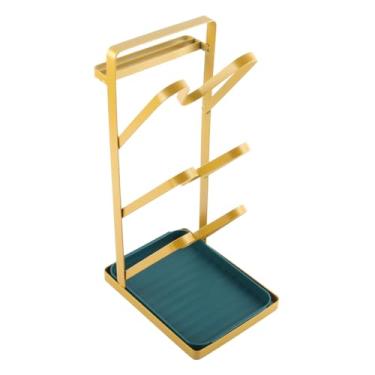 Imagem de TOPINCN Suporte para Tampa de Panela de 3 Camadas, Descanso de Colher Organizador Multifuncional de Aço Inoxidável para Espátulas e Tábuas de Corte Com Bandeja de Drenagem Removível, (Dourada)