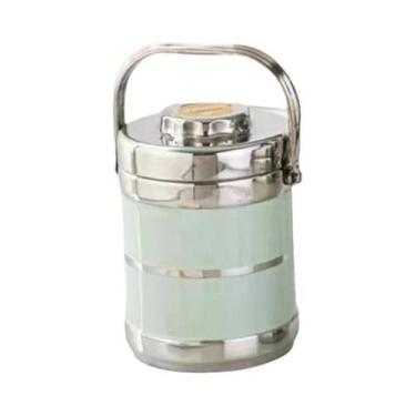 Imagem de Marmita Térmica De Aço Inoxidável 1400ML Durável E Portátil Para Adult