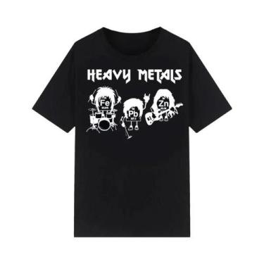 Imagem de Camiseta Masculina Vintage Com Estampa Da Tabela Periódica De Metais P