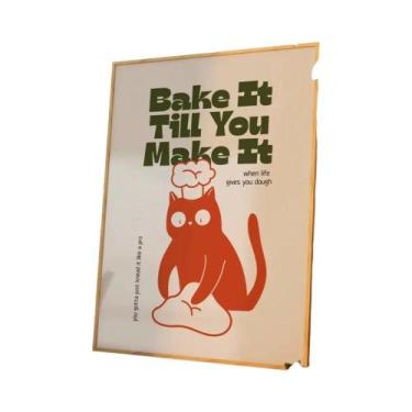 Imagem de Arte De Parede Gato Preto: Pôster Moderno Pop Divertido De Animal, Ilu