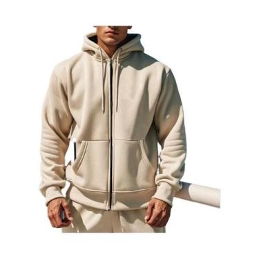 Imagem de Moletom Masculino De Manga Longa Com Capuz E Zíper, Confortável Para O