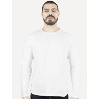 Imagem de Camiseta Ellus Masculina Manga Longa Cotton Fine Easa Branca-Masculino