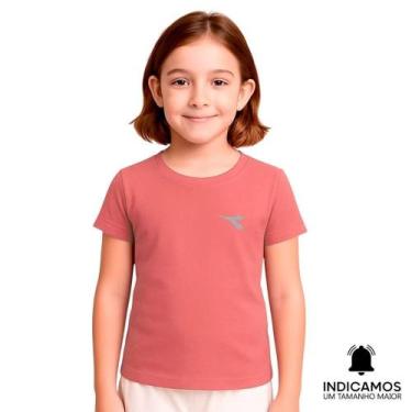 Imagem de Camiseta Diadora Small Logo Juvenil Menina - Rosê 12, Rosê, 12