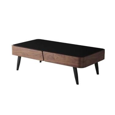 Imagem de Mesa de centro pequena para sala de estar, mesa de café, mesa de centro de vidro nórdico, simples, moderna, mesa de chá, mesa de quarto