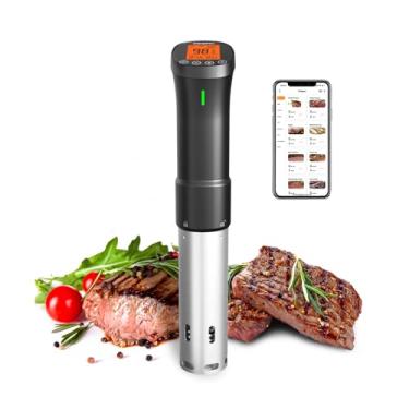 Imagem de Máquina Sous Vide WiFi 2,4 G INKBIRD com controle de aplicativo, circulador de imersão de 1000 watts com aplicativo, temporizador de receitas, alarme, notificação móvel, aquecimento rápido de água 3D