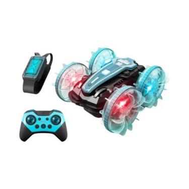 Imagem de Carro RC Anfíbio LED Para Crianças Com Controle Remoto Duplo, À Prova 