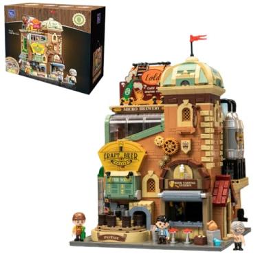 Imagem de PANTASY Cervejaria Artesanal Retrô, Blocos de Montar e Brinquedo de Montar para Adultos, Modelo Modular com Minifiguras e Mecanismos Dinâmicos, Conjunto Colecionável para Casa e Exposição