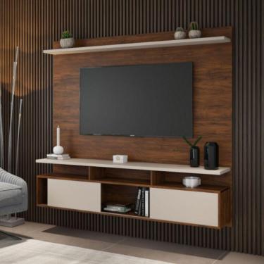 Imagem de Painel Suspenso P/Tv De Até 55" Supreme Imbuia C/Off White