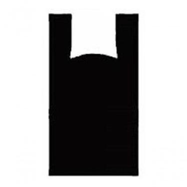 Imagem de Sacola Plastica Alça Camiseta Preta Grande 50x70 C/100un