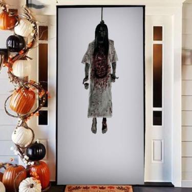 Imagem de Adesivos de parede Halloween Horror Hanging Zombie Corpse PVC - yiweis