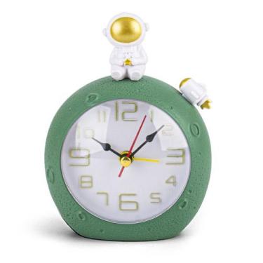 Imagem de Despertador, design de desenho animado de astronauta, lua verde para c
