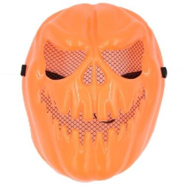 Imagem de Máscara de plástico com cobertura facial completa, abóbora, Halloween,