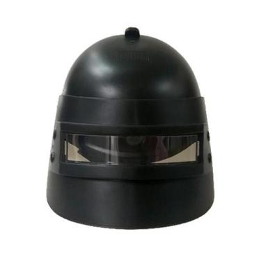 Imagem de Máscara de cosplay, capa de plástico para meia face, Halloween, preta 