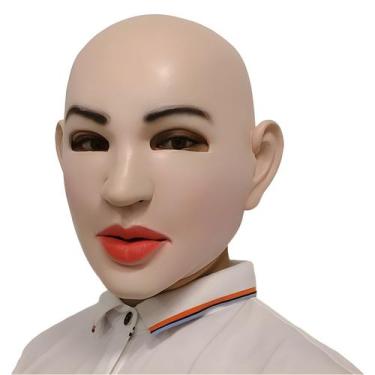 Imagem de Máscara de resina Bald Beauty, fantasia de festa de Halloween - yiweis