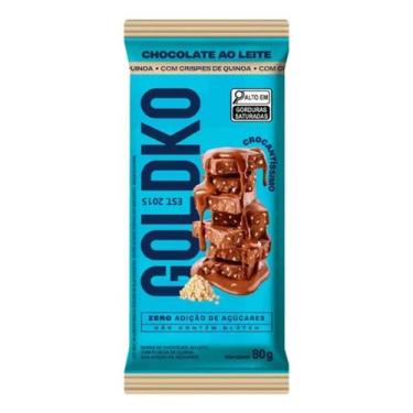 Imagem de Barra de Chocolate Crispy de Quinoa Goldko 80g