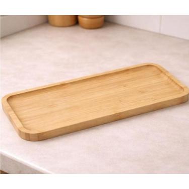Imagem de Bandeja Bambu 30x13cm Cantinho Café Mesa Posta Lovely Vibe - Lovely Vi