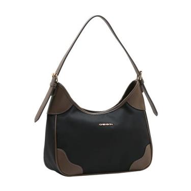 Imagem de Bolsa Feminina Chenson Meia Lua de Ombro Impermeável Original CorPreto