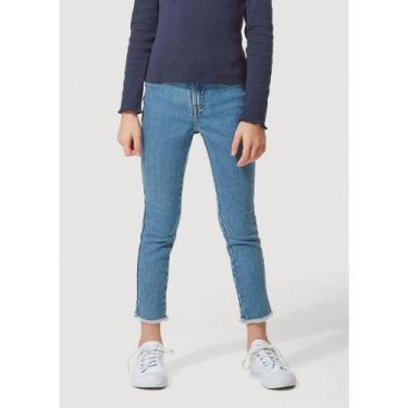 Imagem de Calça Jeans Infantil Menina Com Barra Desfiada Hering Kids