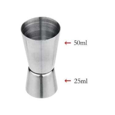 Imagem de Dosador de Bebidas Duplo 25/50 ml em Inox - Lyor