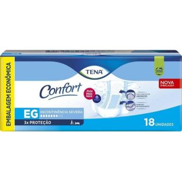 Imagem de Fralda Geriátrica Unissex Tena Confort EG Absorção Intensa 18 unidades