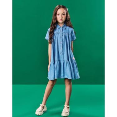 Imagem de Vestido Infantil Menina em Jeans Beli.me, Azul jeans, 06