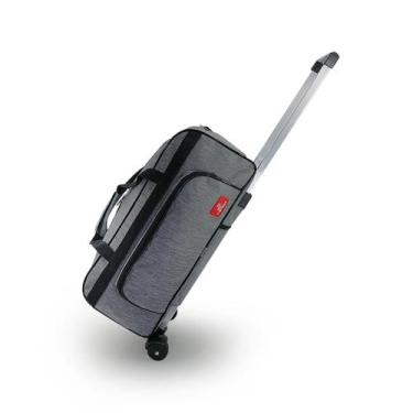 Imagem de Bolsa mala bagagem mão bordo aviao média viagem com rodinha - Cinza cl