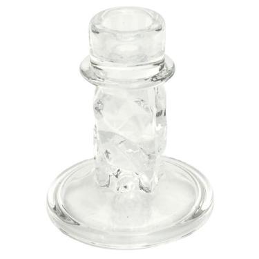 Imagem de Castiçal de Vidro Porta Vela Enfeite Minimalista 10 cm - IMPORIENTE, 1