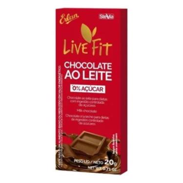 Imagem de 1 Barra Chocolate Ao Leite 20g Zero Acuçar Sem Gluten Erlan