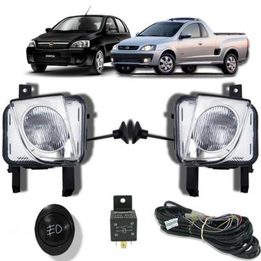 Imagem de Kit Farol de Milha Neblina Chevrolet Novo Corsa 2002 à 2012 Montana 2002 à 2010 BT Alternativo