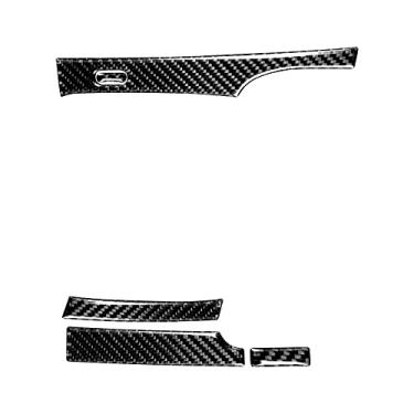 Imagem de FINMOKAL 5 Peças Guarnição Da Tampa Do Painel Lateral Do Câmbio De Marchas De Fibra De Carbono Para Honda Civic 8Th 2006-2011 Preto, Fibra De Carbono