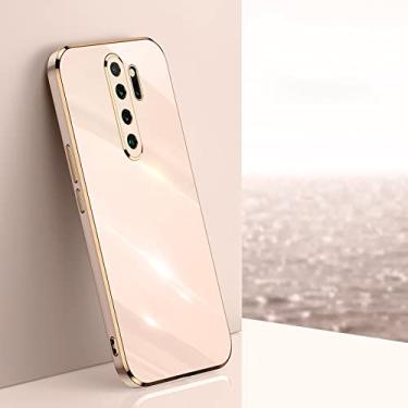 Imagem de Capa de telefone com moldura de ouro para xiaomi para redmi note 8 9 s note8 8t note9 pro 9s 9t 9a 9at capa de silicone macio, rosa zb, para redmi note 9 pro max