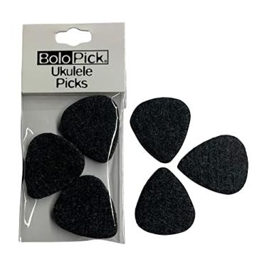Imagem de Palhetas de ukulele, BoloPick 6 peças, receita original, palhetas de feltro preto para ukulele, guitarra, baixo, autoharpa, banjo